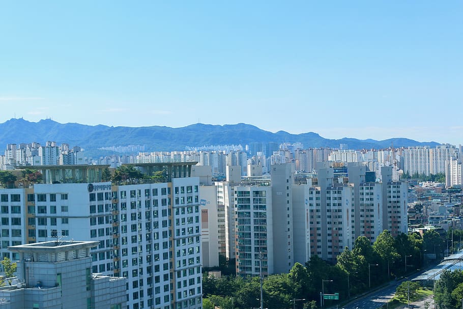 korea, city, building exterior, architecture, built structure HD wallpaper