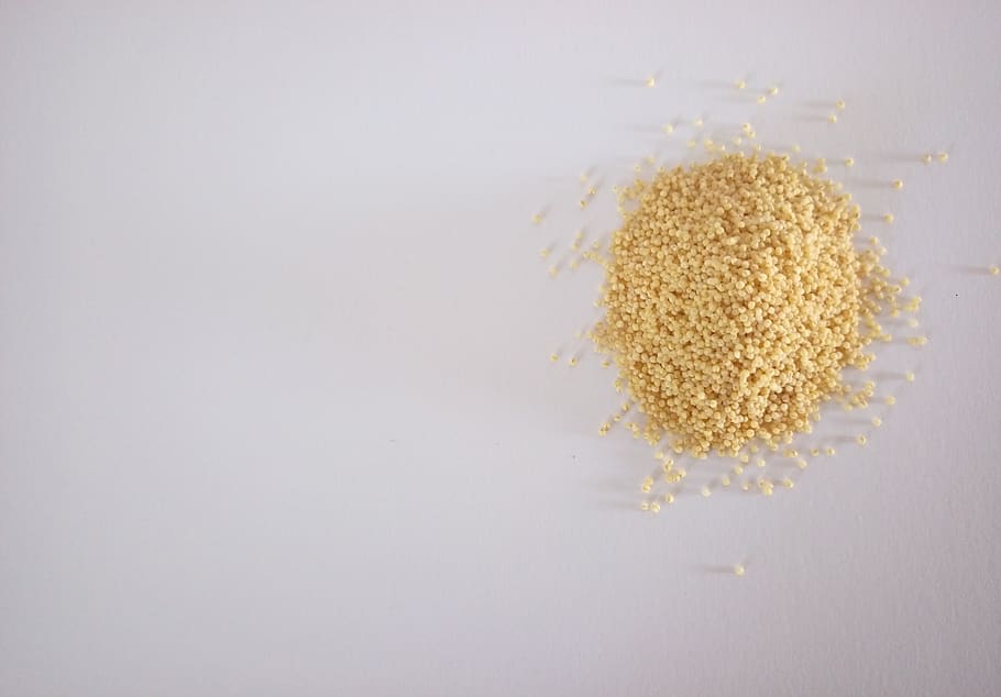 millet, food, grain, golden yellow, close up, bio, healthy, HD wallpaper