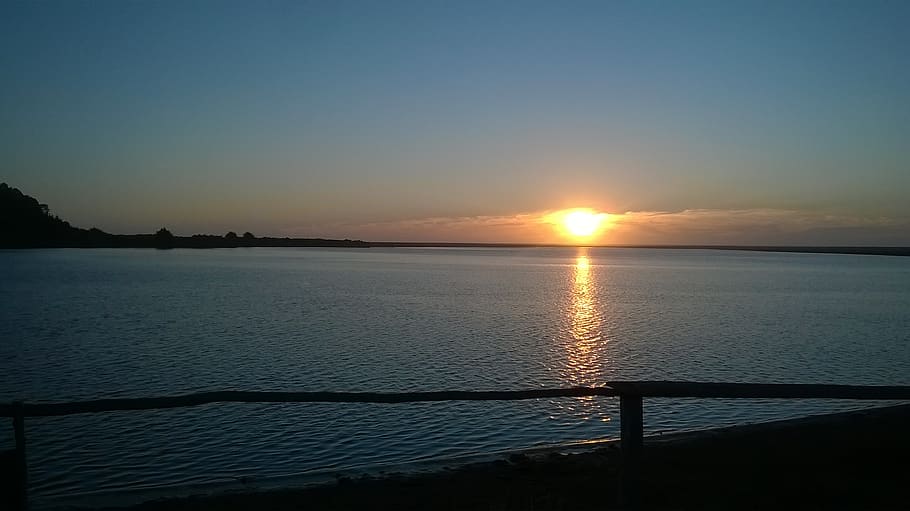 sunset, water, sky, scenics - nature, beauty in nature, tranquil scene HD wallpaper