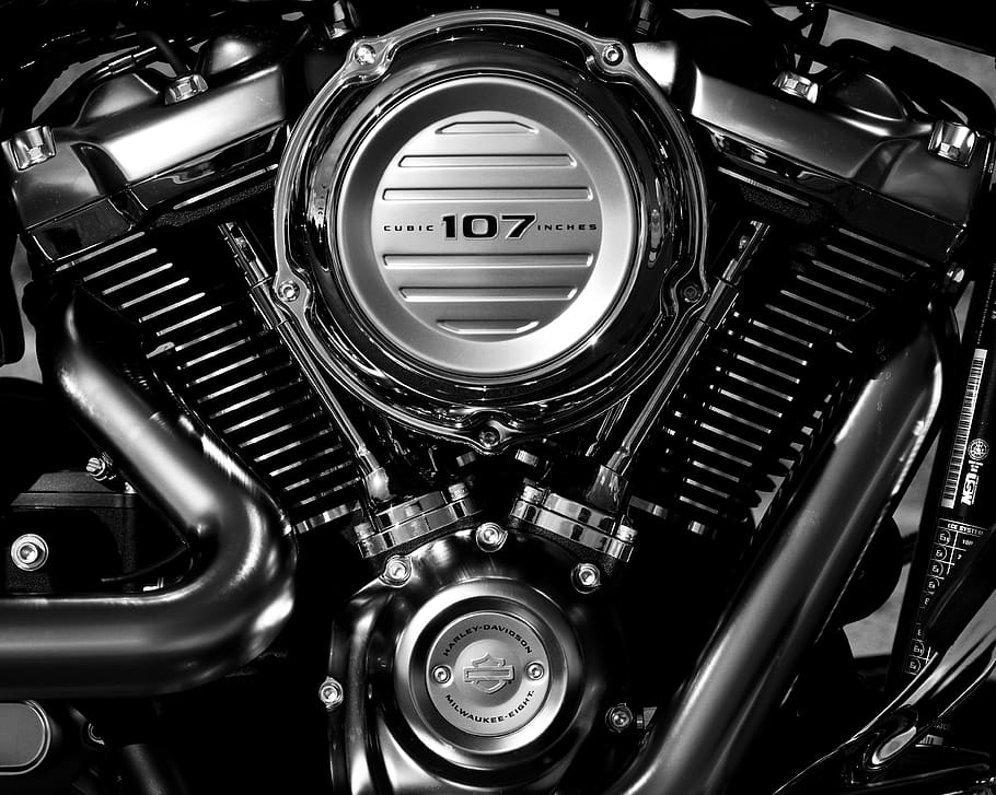 black 107 motorcycle engine, mode of transportation, metal, motor vehicle HD wallpaper