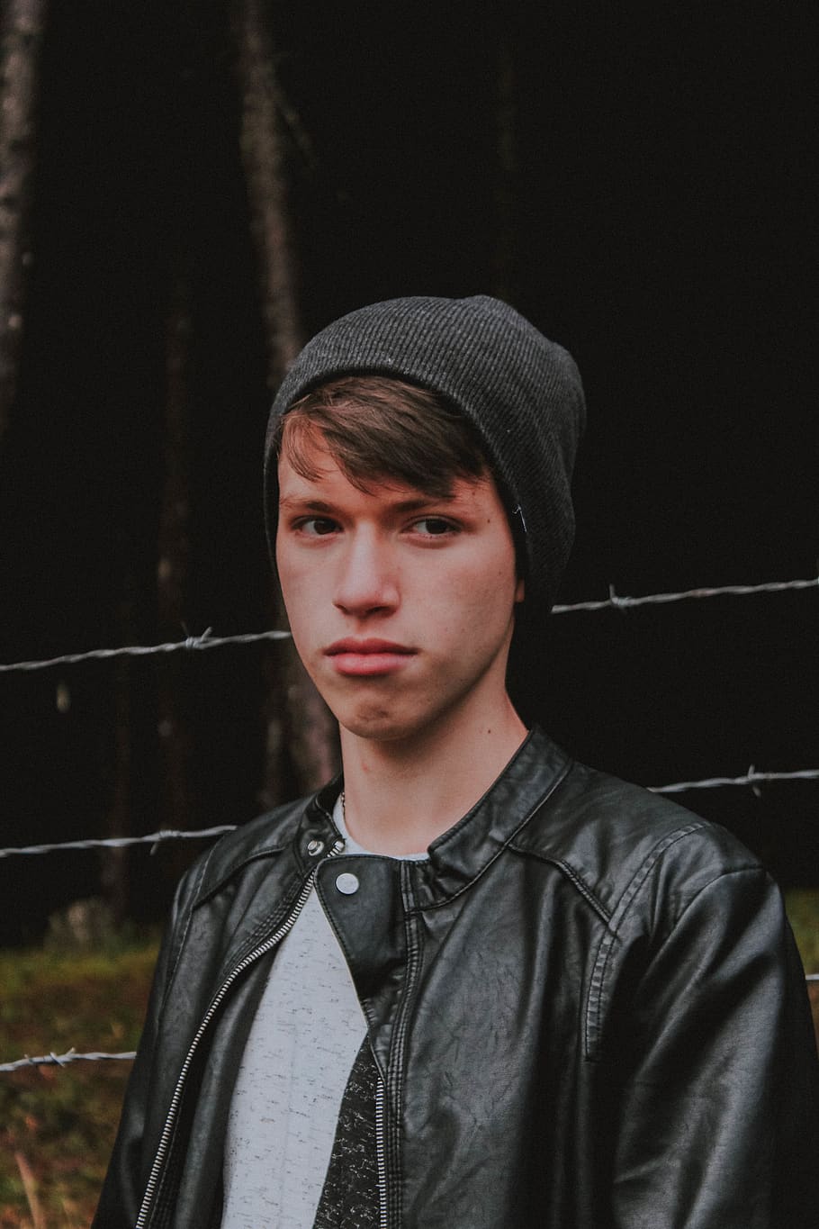 man in black leather zip-up jacket, apparel, clothing, coat, human HD wallpaper