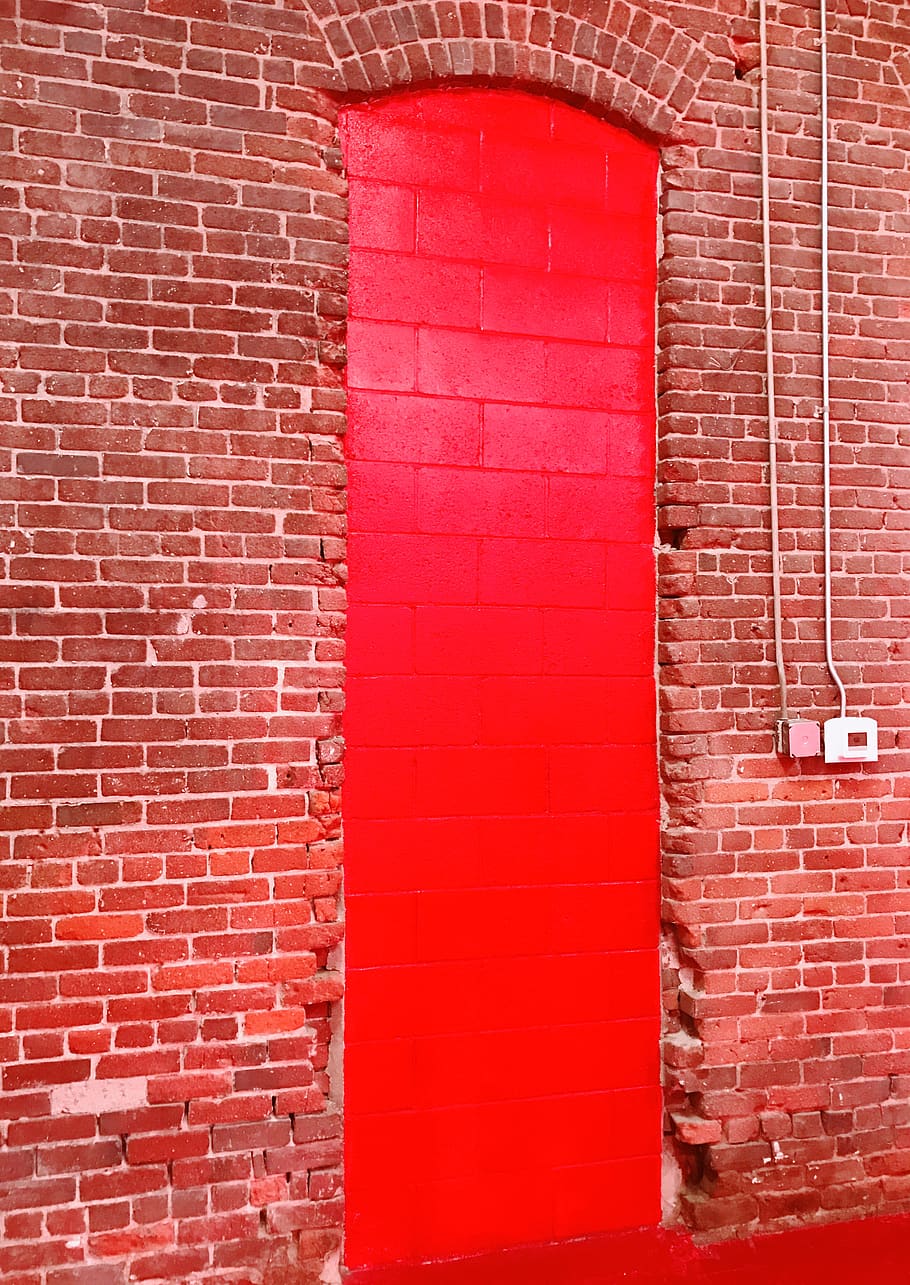 brick, brick wall, red, architecture, built structure, wall - building feature HD wallpaper