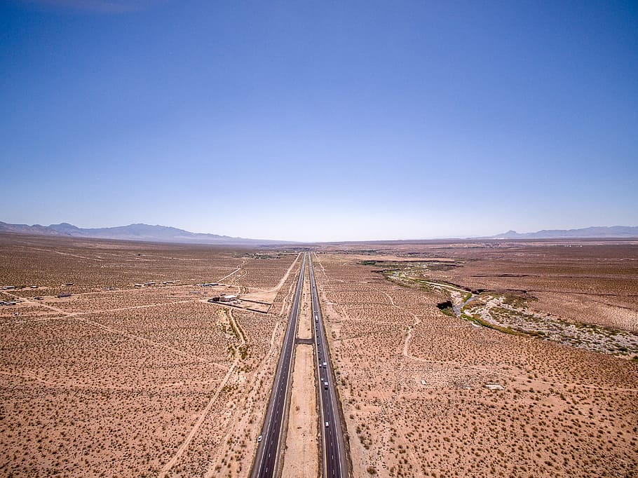 road, path, field, landscape, horizon, blue, sky, cloud, mountain HD wallpaper