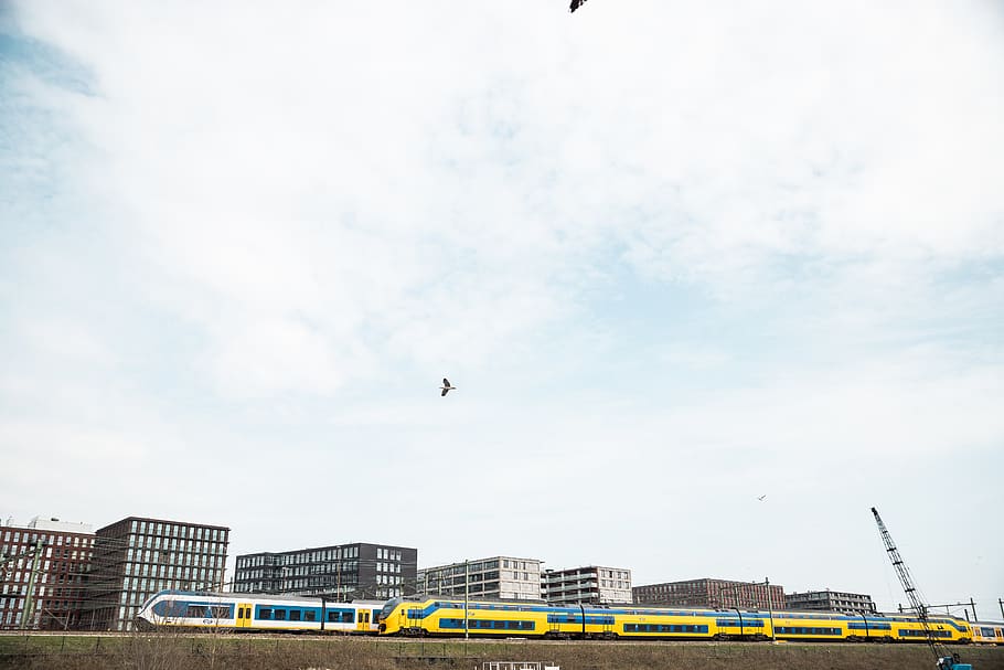 wallpaper, background, trains, city, clear, clean, lines, colors HD wallpaper