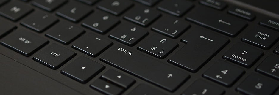 Black Laptop Computer Keyboard, arrows, blur, close-up, device HD wallpaper
