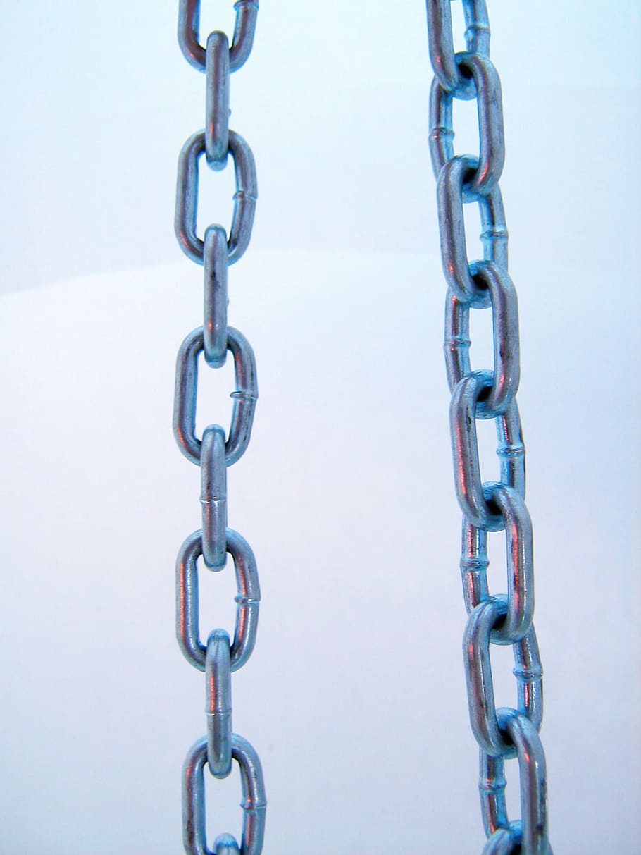 chain, metallic, closeup, steel, circle, security, connection, HD wallpaper