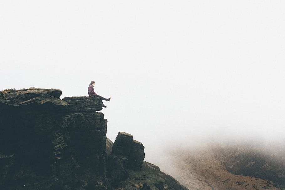 man, top, hike, hiking, hiker, human, activity, nature, landscape HD wallpaper