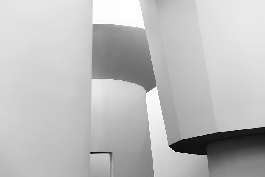 white and black table lamp, architecture, built structure, low angle view HD wallpaper