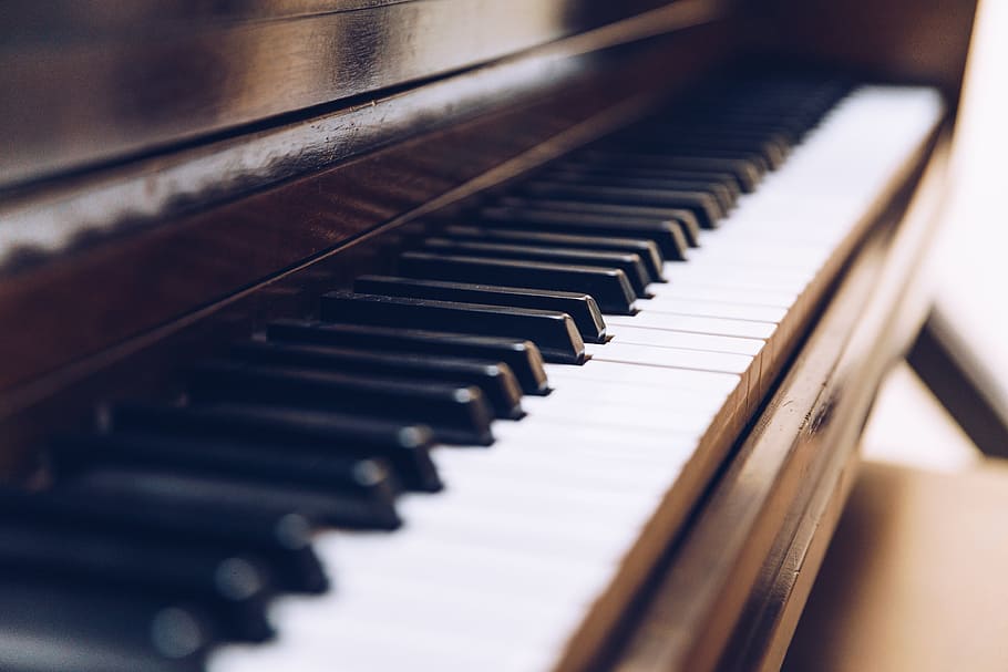Piano Keys Close Up Photo, Music, Sound, musical instrument, musical equipment HD wallpaper