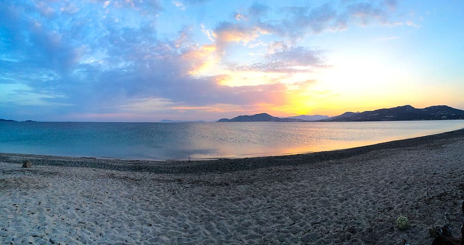 france, hyères, sky, sea, beach, scenics - nature, water, beauty in nature HD wallpaper