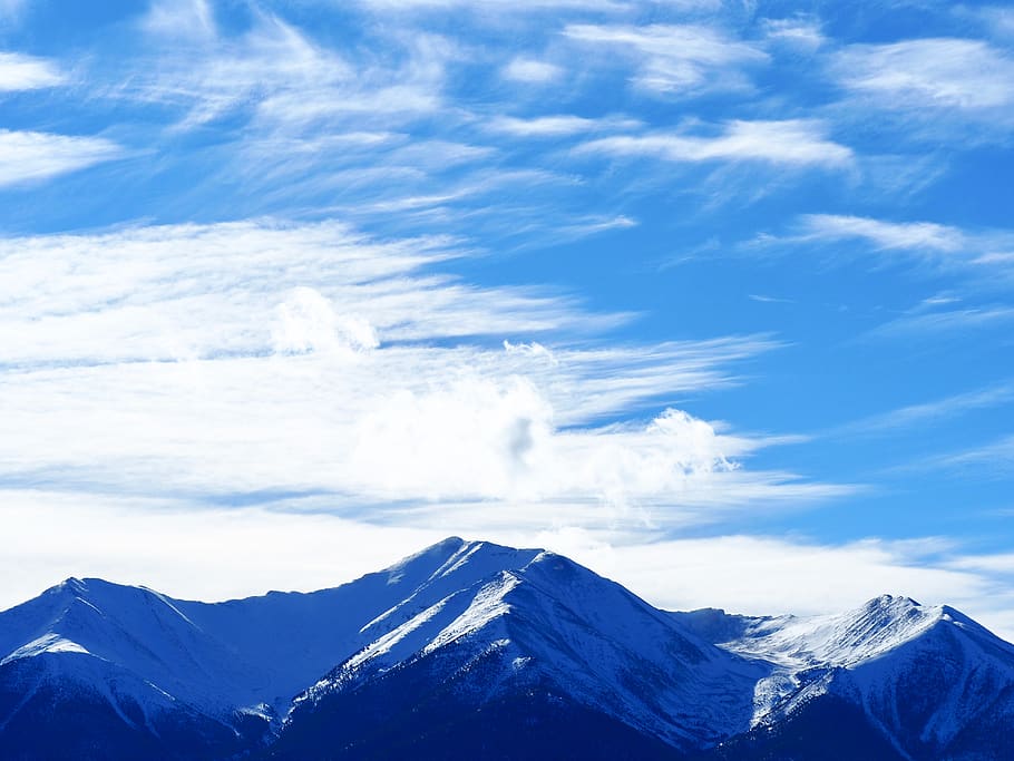white mountain, mountain range, outdoors, nature, peak, sky, azure sky HD wallpaper