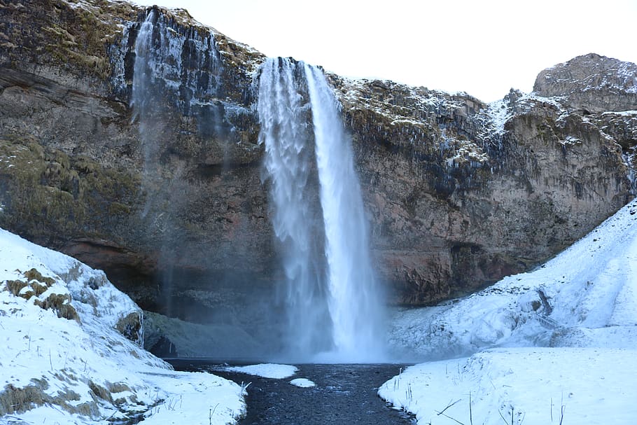 waterfalls, scenics - nature, beauty in nature, rock, motion HD wallpaper