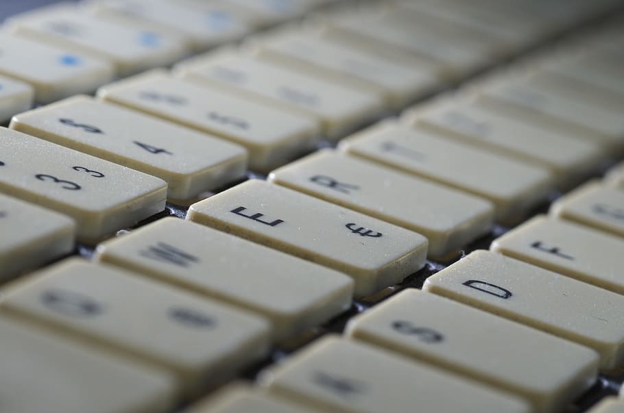 white computer buttons, keyboard, computer hardware, computer keyboard HD wallpaper