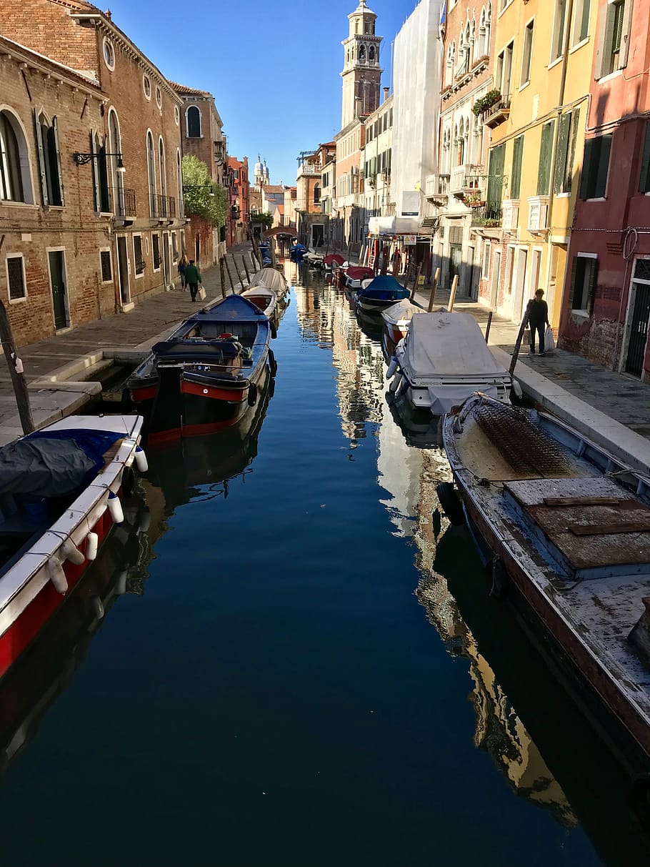 italy, venice, water, built structure, building exterior, transportation HD wallpaper