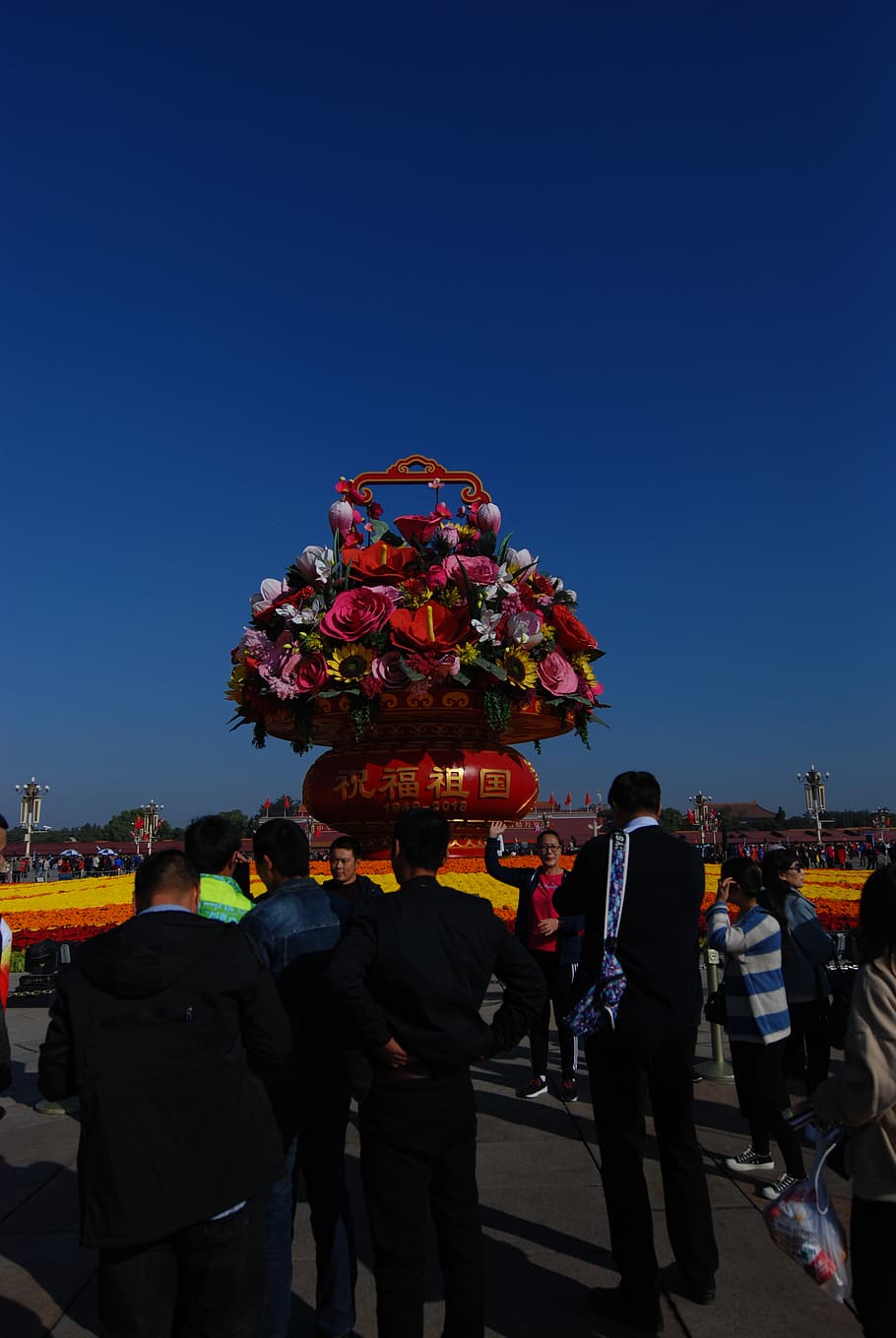 beijing, group of people, sky, real people, nature, flower HD wallpaper