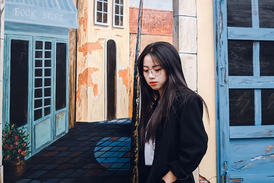 Woman Wearing Black Coat, architectural design, architecture HD wallpaper