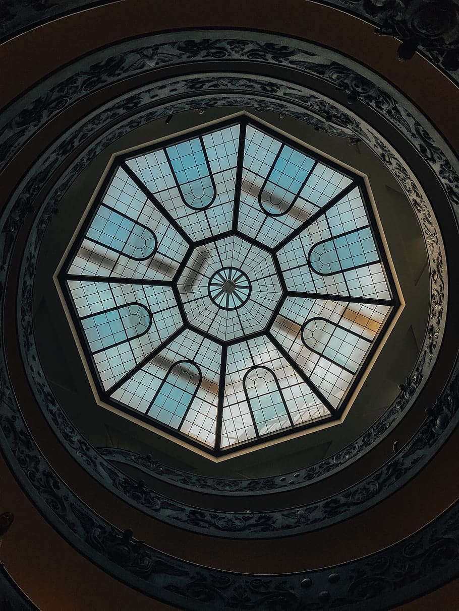 rome, italy, geometric, simetric, vatican, architecture, stairs HD wallpaper