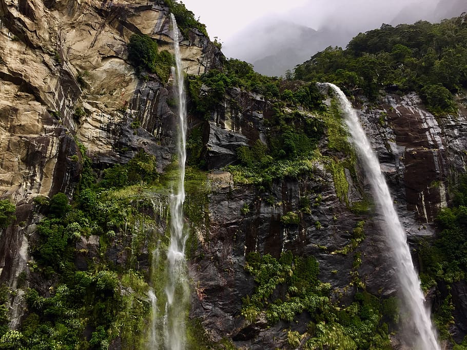 Timelapse Photography of Flowing Waterfalls, beautiful, cascade HD wallpaper