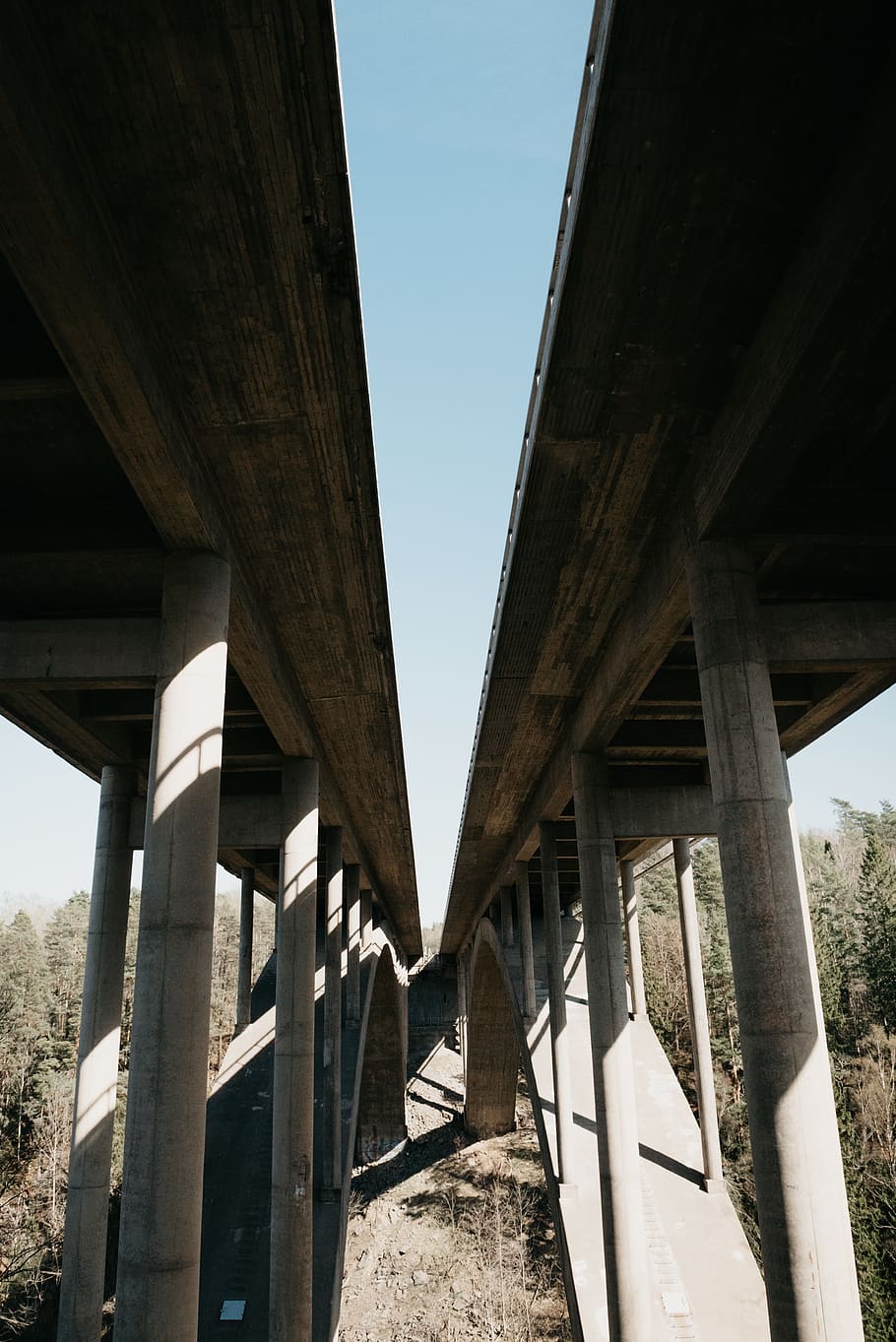 concrete bridge, building, way, grenna, sweden, pier, dock, waterfront HD wallpaper