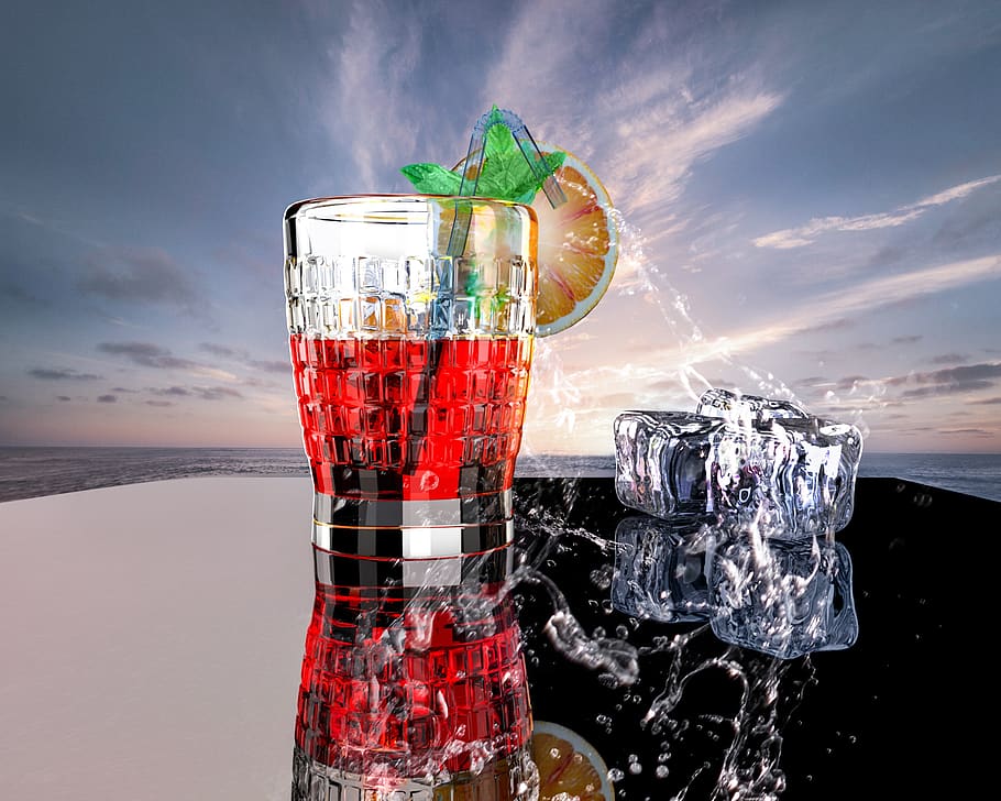 ice, cold, refreshment, cool, background, liquid, fresh soft drink