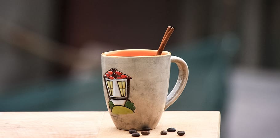 cup, drink, coffee, table, hot, wooden, tea, mug, cinnamon HD wallpaper