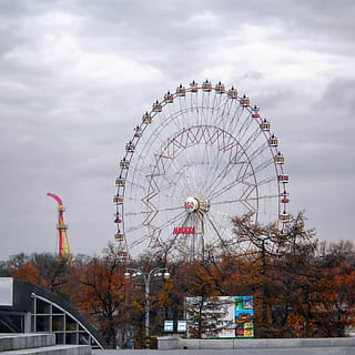 attraction, big, carousel, circle, circus, construction, entertainment HD wallpaper