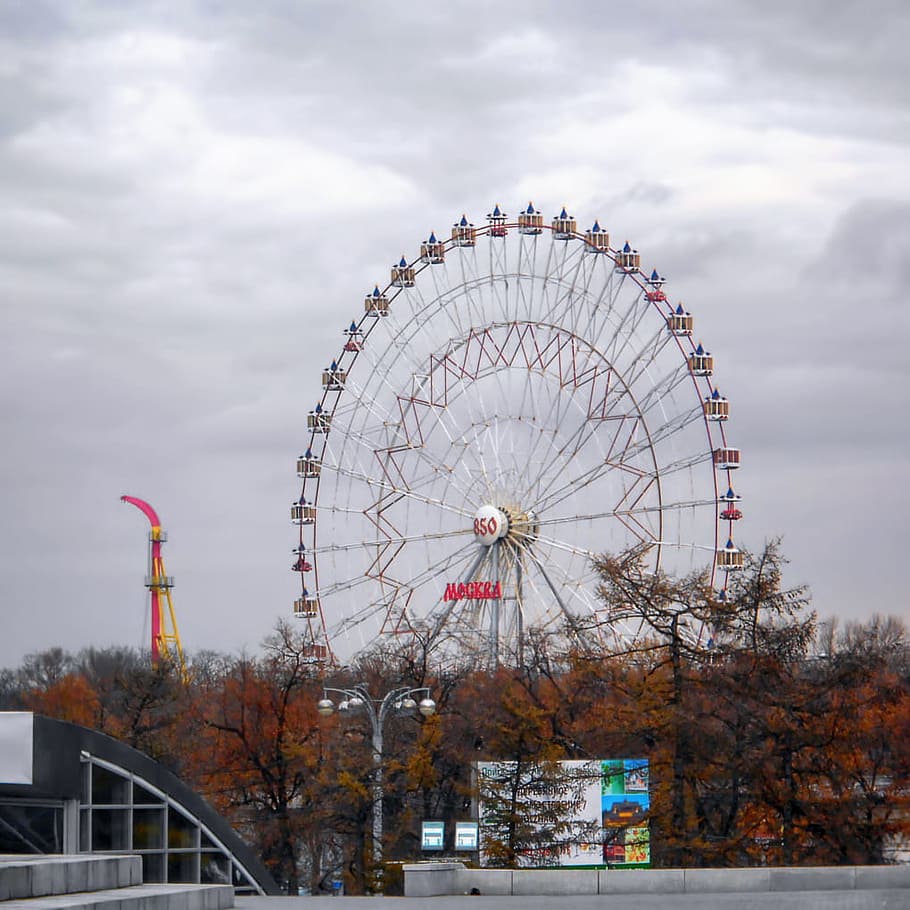 attraction, big, carousel, circle, circus, construction, entertainment HD wallpaper