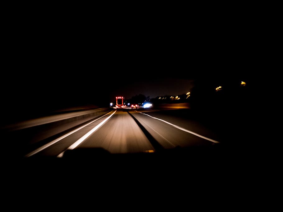 road at night, transportation, mode of transportation, illuminated HD wallpaper