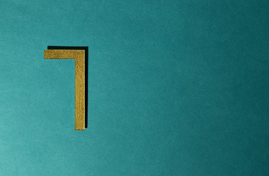 Numeric 7 Wall Decor, art, background, decorative, design, gold HD wallpaper