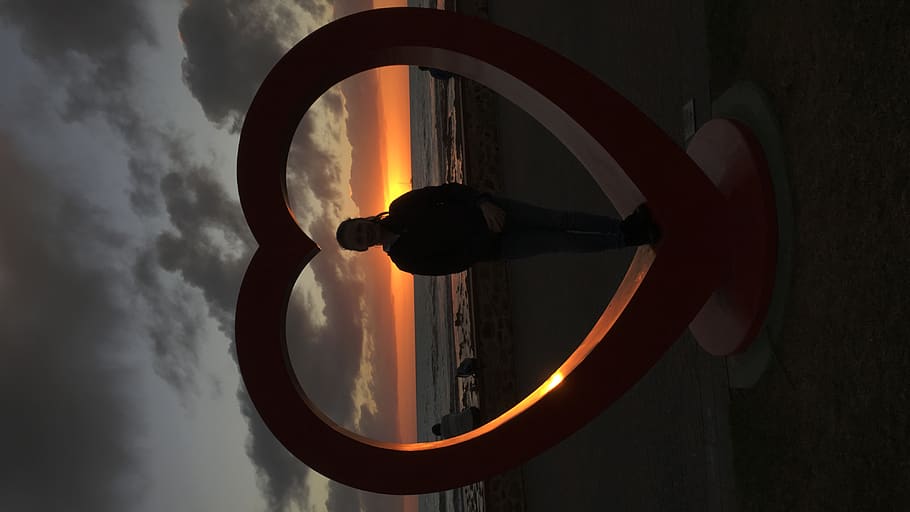 sunset, sky, cloud - sky, circle, geometric shape, no people HD wallpaper