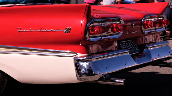 classic red vehicle, car, automobile, transportation, person HD wallpaper