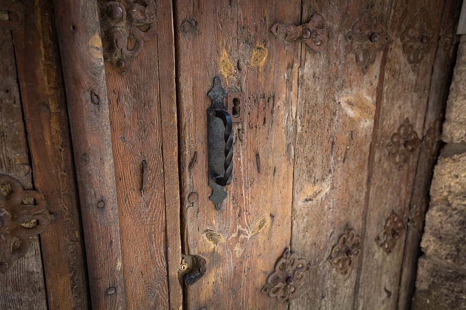 spain, cuenca, old, door, wood, wood - material, protection HD wallpaper