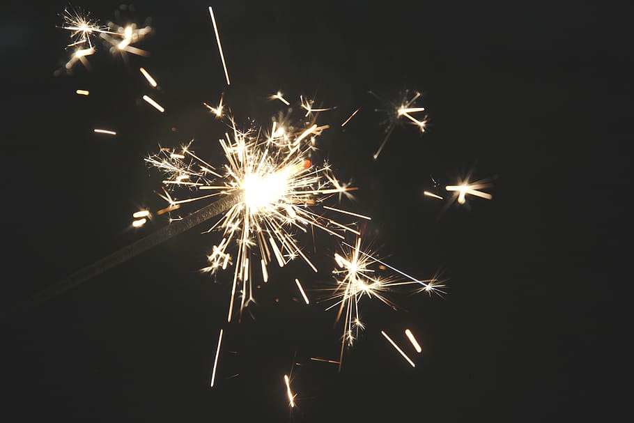 spark, sparkler, fireworks, light, illuminated, event, celebration HD wallpaper