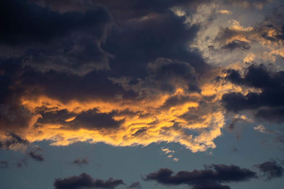 gray and orange clouds during daytime, cloud - sky, beauty in nature HD wallpaper