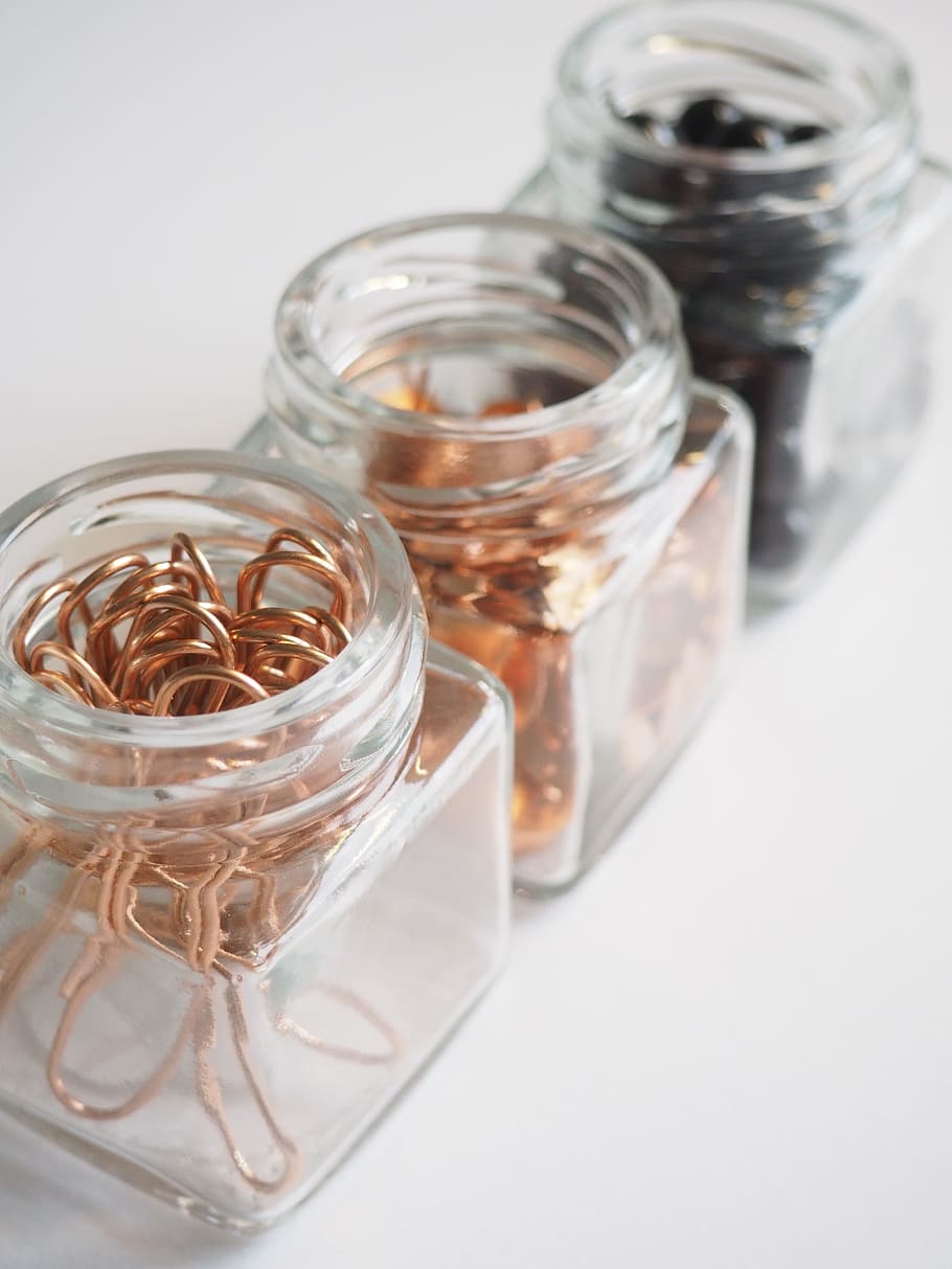 Close-up Photography of Jars, blur, bottles, containers, focus HD wallpaper