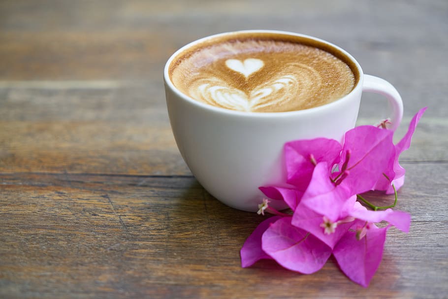 Heart Coffee Art, beverage, caffeine, cappuccino, coffee cup HD wallpaper