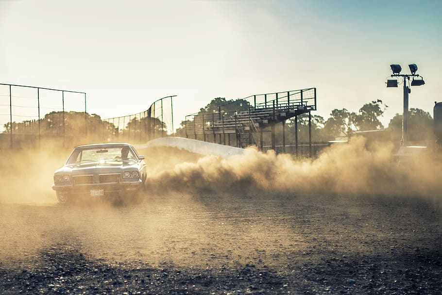 car with dusts at back, transportation, automobile, vehicle, paige HD wallpaper