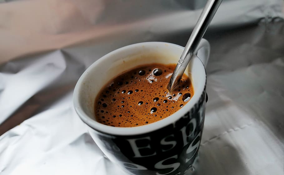 espresso, espressotasse, coffee, drink, sugar, infusion drink, HD wallpaper