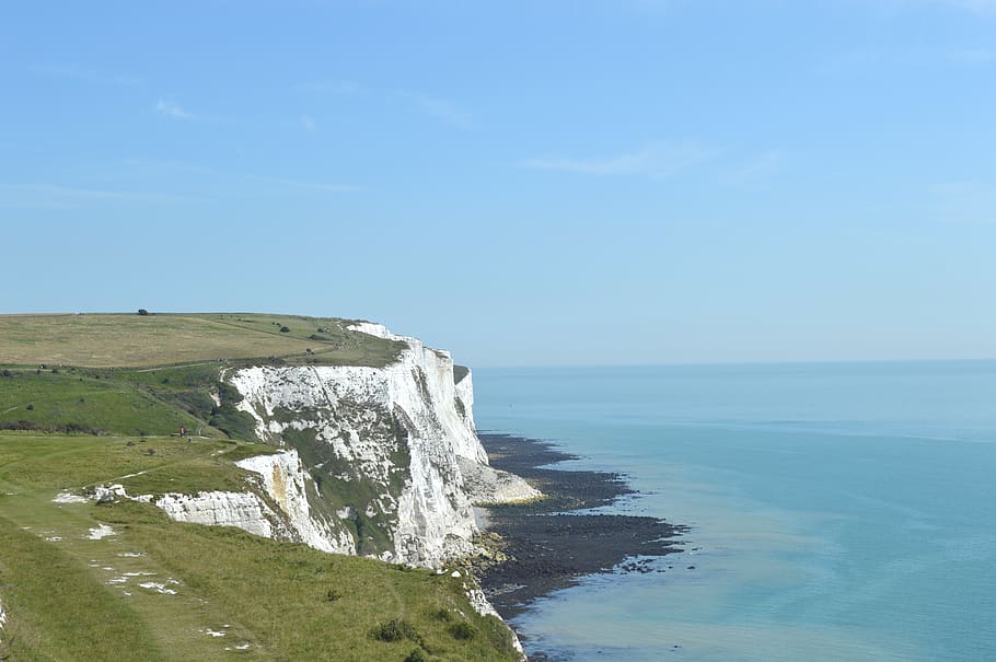 HD wallpaper: united kingdom, white cliffs of dover, uk, ocean, view ...