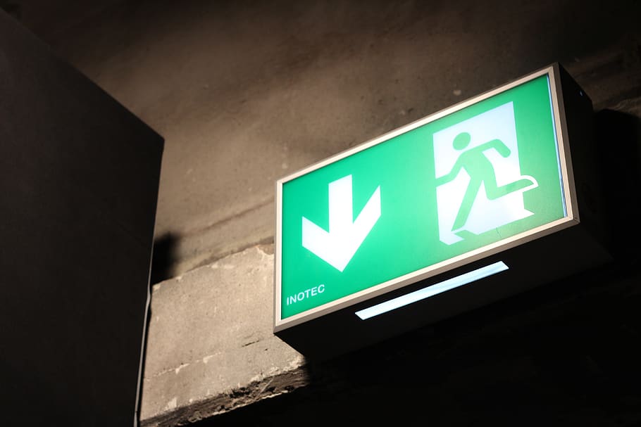exit, leaving, offboarding, ending, way out, starting point HD wallpaper
