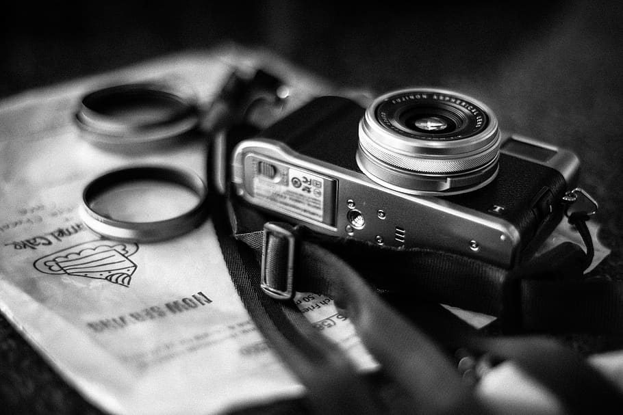 camera, black and white, photography, photographic equipment, HD wallpaper