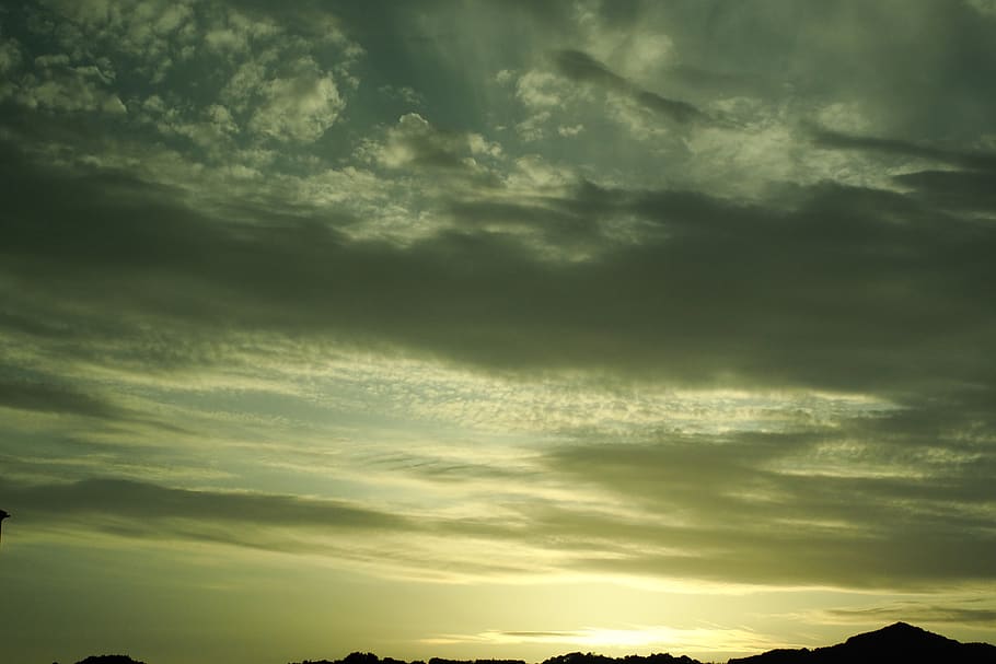 sky, sunset, mountain, cloud, cloud - sky, beauty in nature HD wallpaper