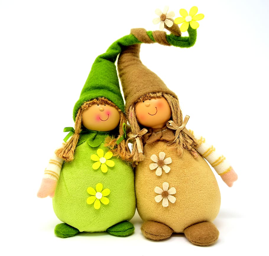 friends, affection, imp, spring imp, deco, funny, dwarf, green HD wallpaper
