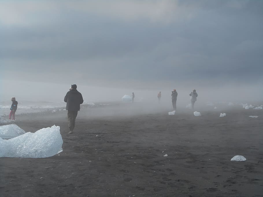 iceland, sky, beauty in nature, men, real people, water, leisure activity HD wallpaper