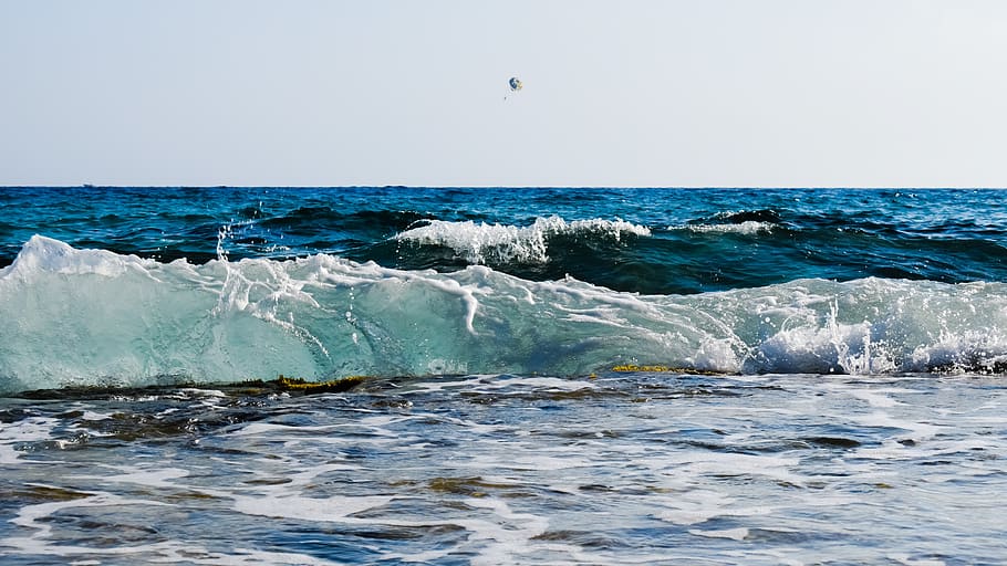 Body of Water, beach, daylight, horizon, motion, nature, ocean HD wallpaper