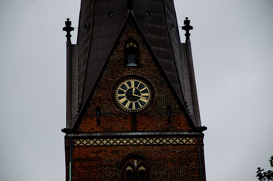 hamburg, germany, clock, architecture, clock tower, building exterior HD wallpaper