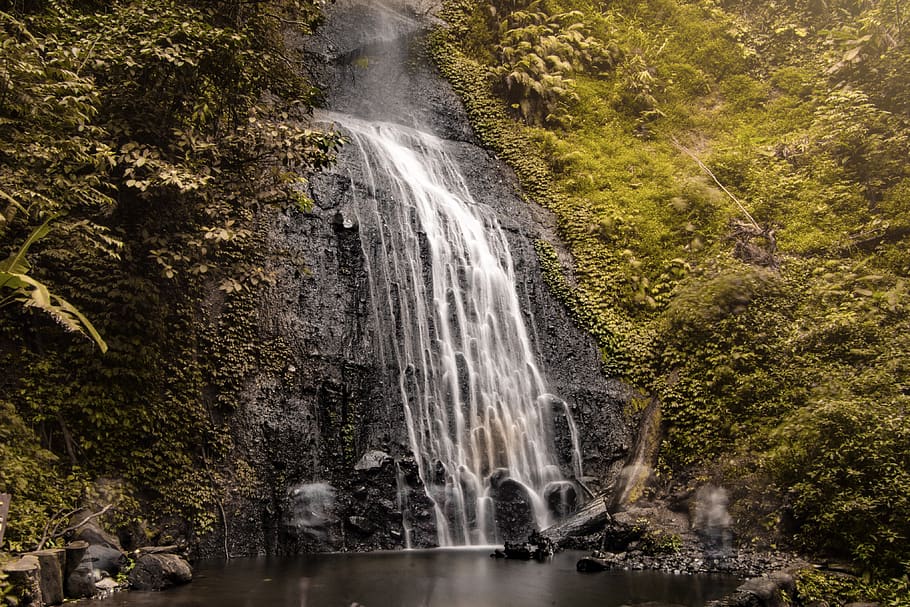 Photo of Waterfall, calm, cascade, environment, flow, forest HD wallpaper
