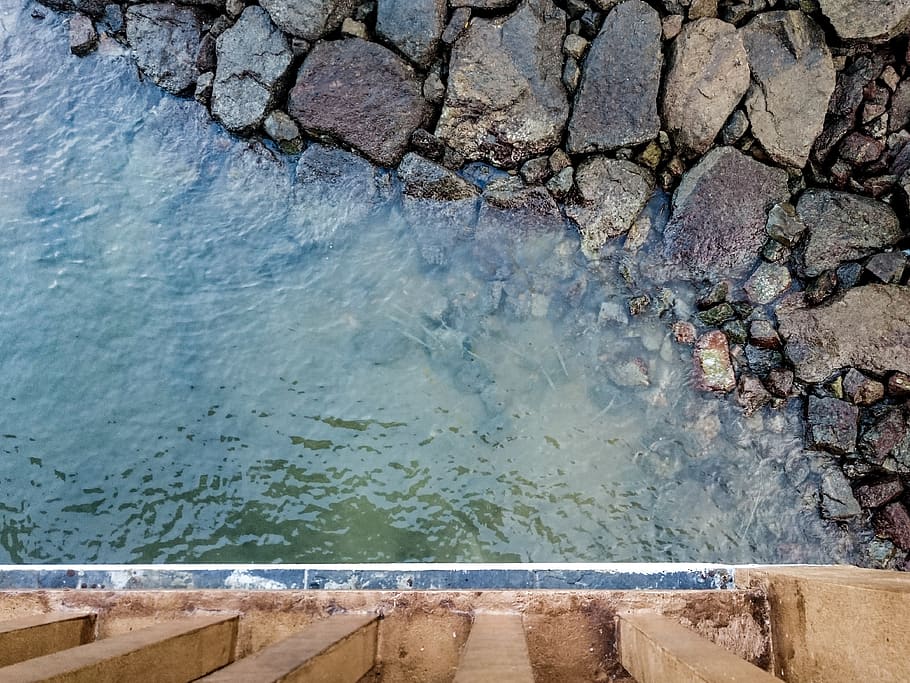 malaysia, port dickson, water, high angle view, day, nature HD wallpaper