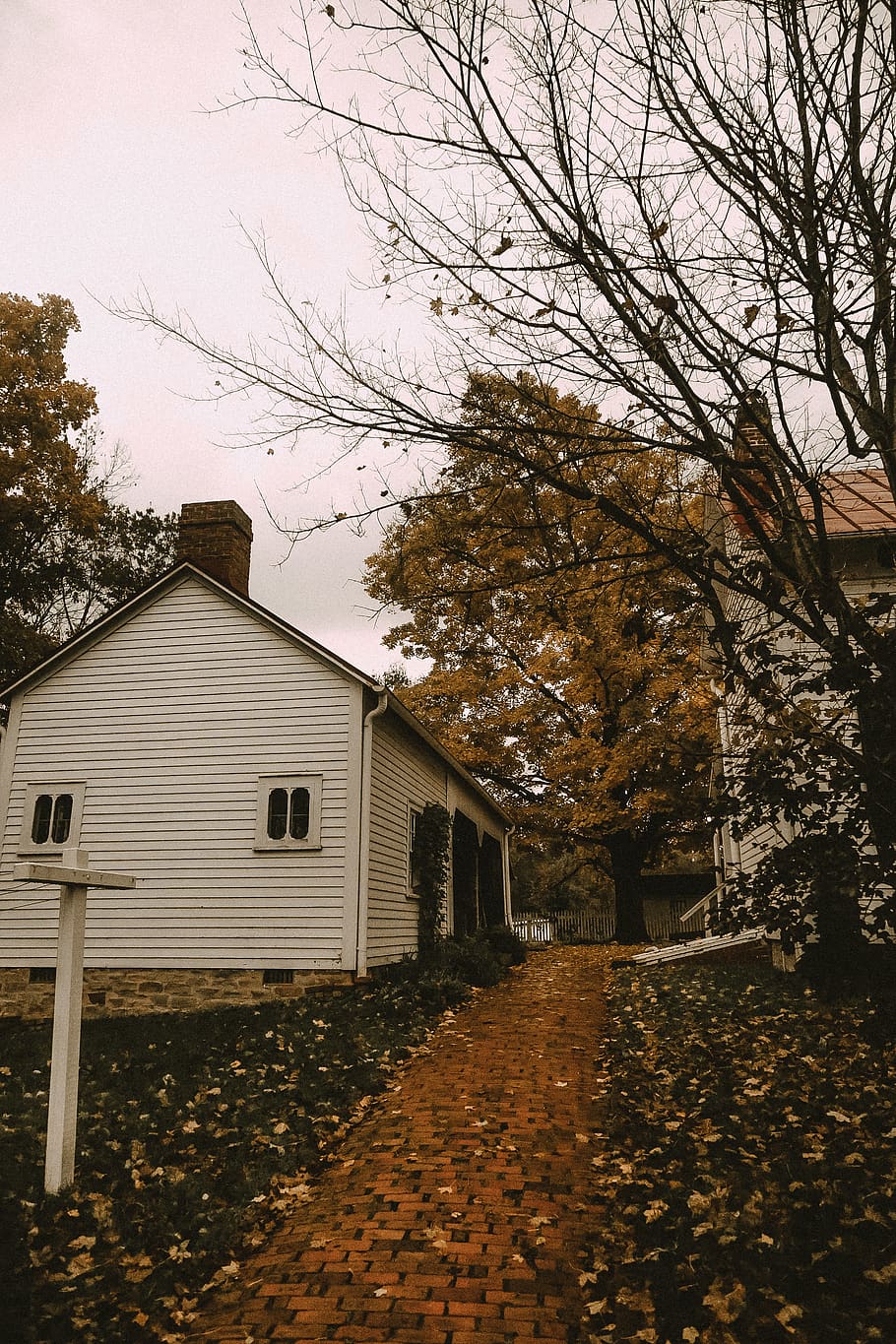 autumn, fall, town, small town, cozy, coziness, november, leaves