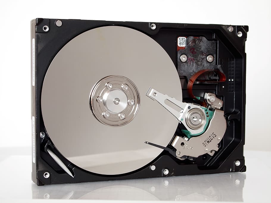 drive, technology, hdd, electronic, memory, circle, computer part HD wallpaper